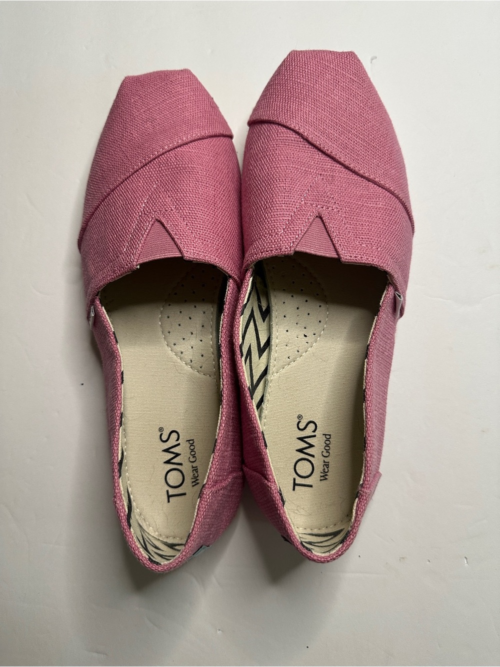 TOMS Women's Slip-On Canvas Shoes in Pink Size 9 - Picture 7 of 8
